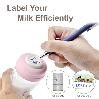 Maymom Wide-Mouth Milk Storage Feeding Collection Bottle with Nipple, Dome Cap, Bottle Top, SureSeal Sealing Disk; Compatible with Spectra Pump/Motif Luna; 5 pc (4.7Oz/140mL)