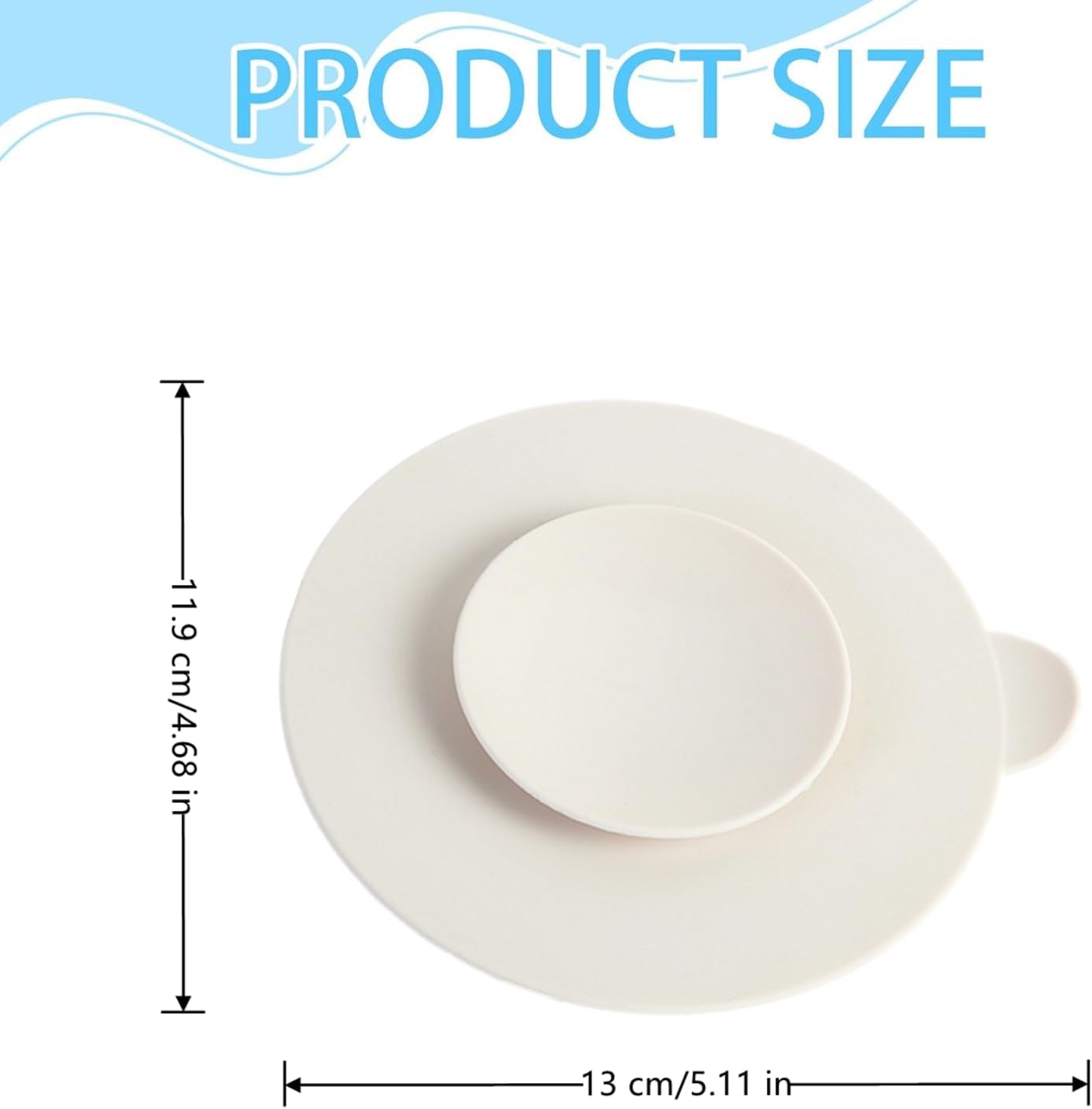 3 PCS Table Suction Cup Pad Professional Tableware Sucker Silicone Suction Coasters Non-Slip Double Sided Suction Cups for Fixing Tableware Plate Bowl Dish