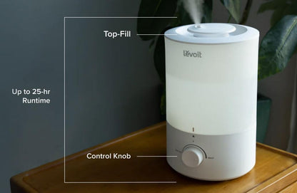 LEVOIT Dual 200S Smart Humidifiers for Bedroom, Top Fill, Customize Humidity for Home, Baby Nursery & Plants with Humidistat, Essential Oil Diffuser, Schedule, Timer, APP & Voice Control, 3L, Blue