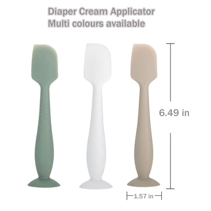Baby Diaper Cream Spatula - Baby Diaper Rash Cream Applicator for Butt Paste Diaper Cream - Newborn Essentials (gray, green, pink)
