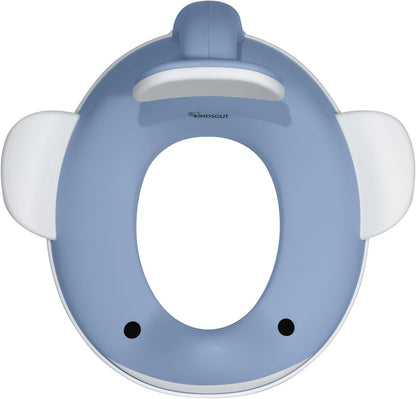 Kindsgut Whale Potty Training Seat for Toddlers – Kids Toilet Seat with Backrest, Non-Slip, Fits Round & Oval Toilet Seats, Designed in Germany, Peach