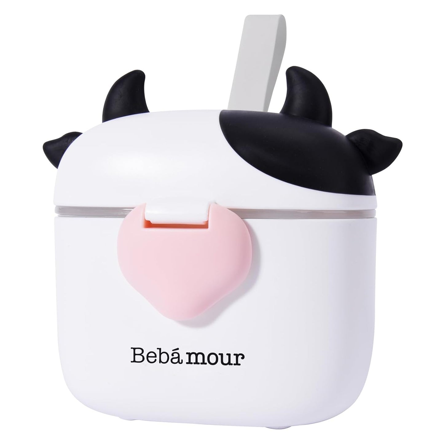 Bebamour Baby Formula Dispenser, BPA Free Portable Milk Powder and Candy Fruit Snack Storage Container with Scoop and Leveller for Travel, 450 ML, Green Cow