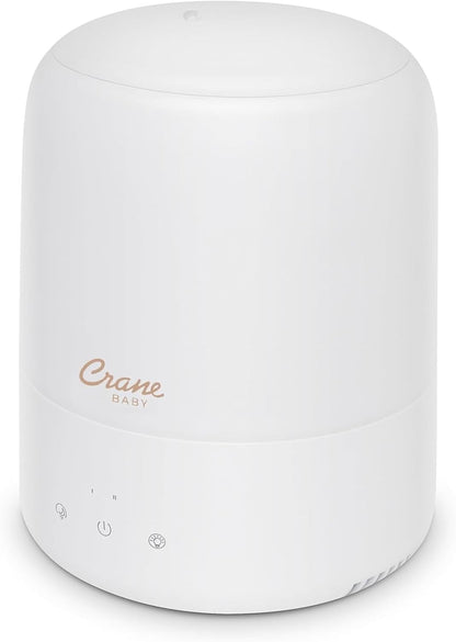 Crane Baby 3-In-1 Baby Humidifier Aroma Diffuser with Adjustable Nightlight, Auto-Shutoff, Humidifier for Baby Nursery, Baby Diffuser for Nursery