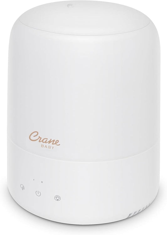 Crane Baby 3-In-1 Baby Humidifier Aroma Diffuser with Adjustable Nightlight, Auto-Shutoff, Humidifier for Baby Nursery, Baby Diffuser for Nursery