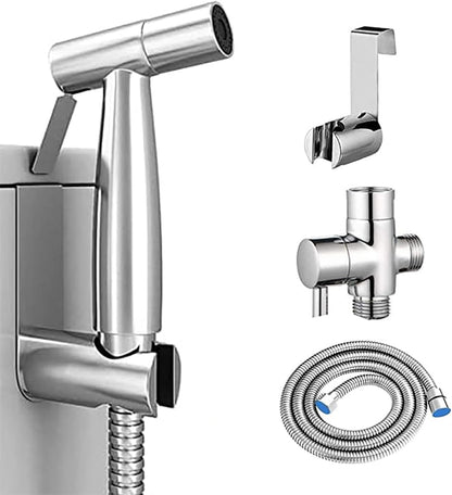 Handheld Bidet Sprayer for Toilet, Muslim Shower, Adjust Water Pressure Stainless Steel Bathroom Handheld Spray, Toilet Shower, Potty Toilet Hygiene,Bathing Pets,Feminine Hygiene (1)