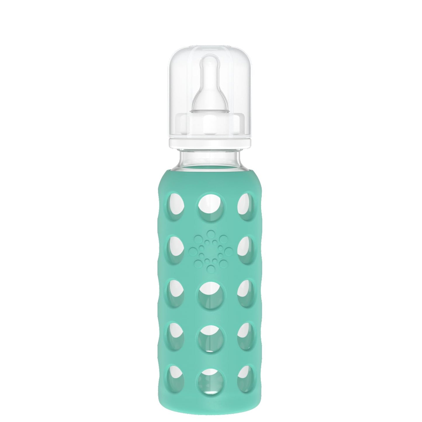 Lifefactory Glass Baby Bottle with Stage 1 Nipple and Protective Silicone Sleeve Cantaloupe, 4 Oz