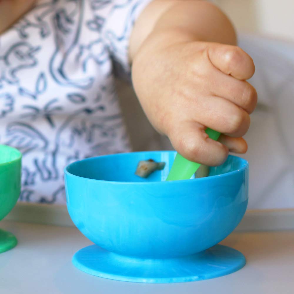 ChooMee Silicone Baby Suction Bowls | Non Slip Extra Strong Suction Base with Durable and Firm Bowl | Ideal for Infant and Toddler Baby Led Feeding | Small 2 CT