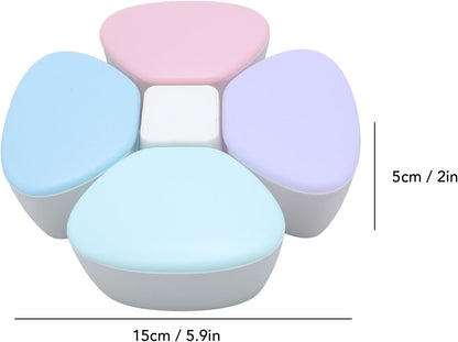 Baby Formula Dispenser Portable 4 180ml Compartments Milk Powder Dispenser Container Non Spill Strong Seal Milk Powder Snack Container (Colorful)