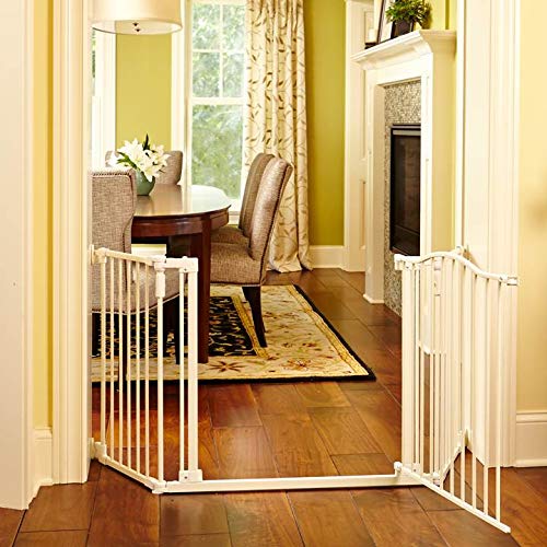 Toddleroo by North States - Deluxe Décor Safety Gate: Hardware Mounted Extra Wide Metal Baby Gate - Adjustable Child Gate - 38.3 to 72 Inches Wide - 30 Inches Tall - Warm White