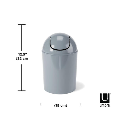 Umbra 1.25 Gallon Mini Waste Can with Removable Swing-Top Lid - Small Garbage Bin for Kitchen, Bathroom, Bedroom, Office - Compact Trash Can Fit Under Tables & Counters - Yellow