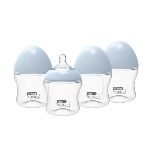 Self Grip Baby Bottles 8oz with "L" Flow Rate Nipples for 6-12 Months, 2 Pack, MM106AA