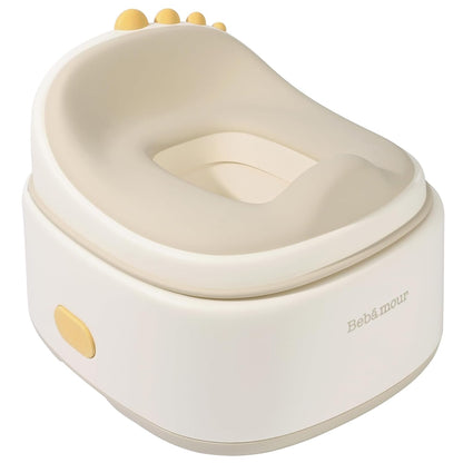 Bebamour Potty Training Toilet 3 in 1 Multi-Functional Potty Seat Detachable Baby Potty Step Stool Anti-Slip Stable Potty Training Toilet with 100 Pack Trash Bags for Baby Toddler Kids(Grey)