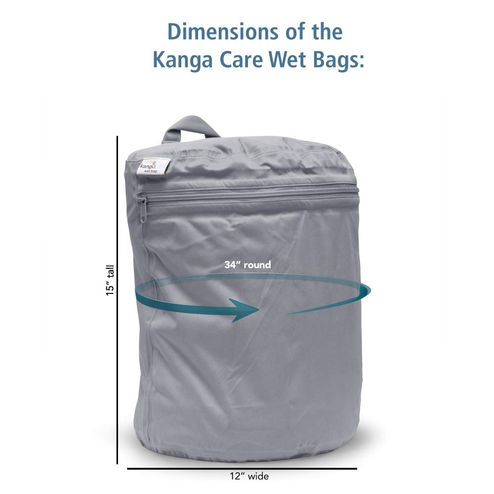 Kanga Care Wet Bag Seam Sealed Waterproof 3D Dimensional for Baby Cloth Diapers, Travel, Beach, Pool, Gym, Swim | Clover - Colors A