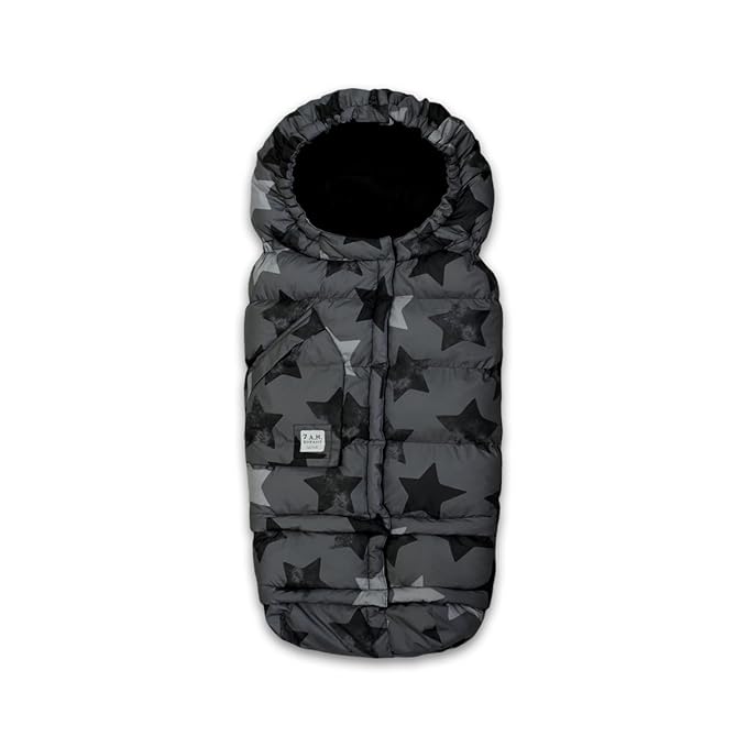 7AM Enfant Stroller Blanket 212 - Adjustable Baby Car Seat Zipped Blanket for Babies Winter, Unisex Multi Purpose Fleece Lined Warm Hooded Toddler Footmuff Water Repellent | (6M - 4T)