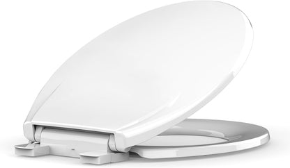 Toilet Seat Round,Toilet Seat with Toddler Seat Built in, Potty Training Toilet Seat Round Fits Both Adult and Child, with Soft Close,Easy Install and Clean - White, Round