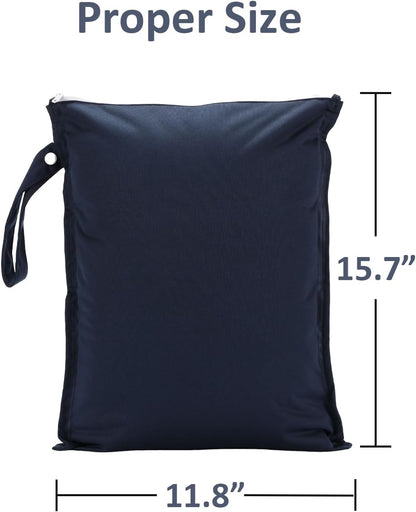 Wet Dry Bag for Swimsuit, Waterproof Travel Bag for Baby Cloth Diapers, Pump Parts, Pool, Gym Clothes, Toiletry, Strap to Stroller, Daycare,Food Storage and Wet Clothes P17-U