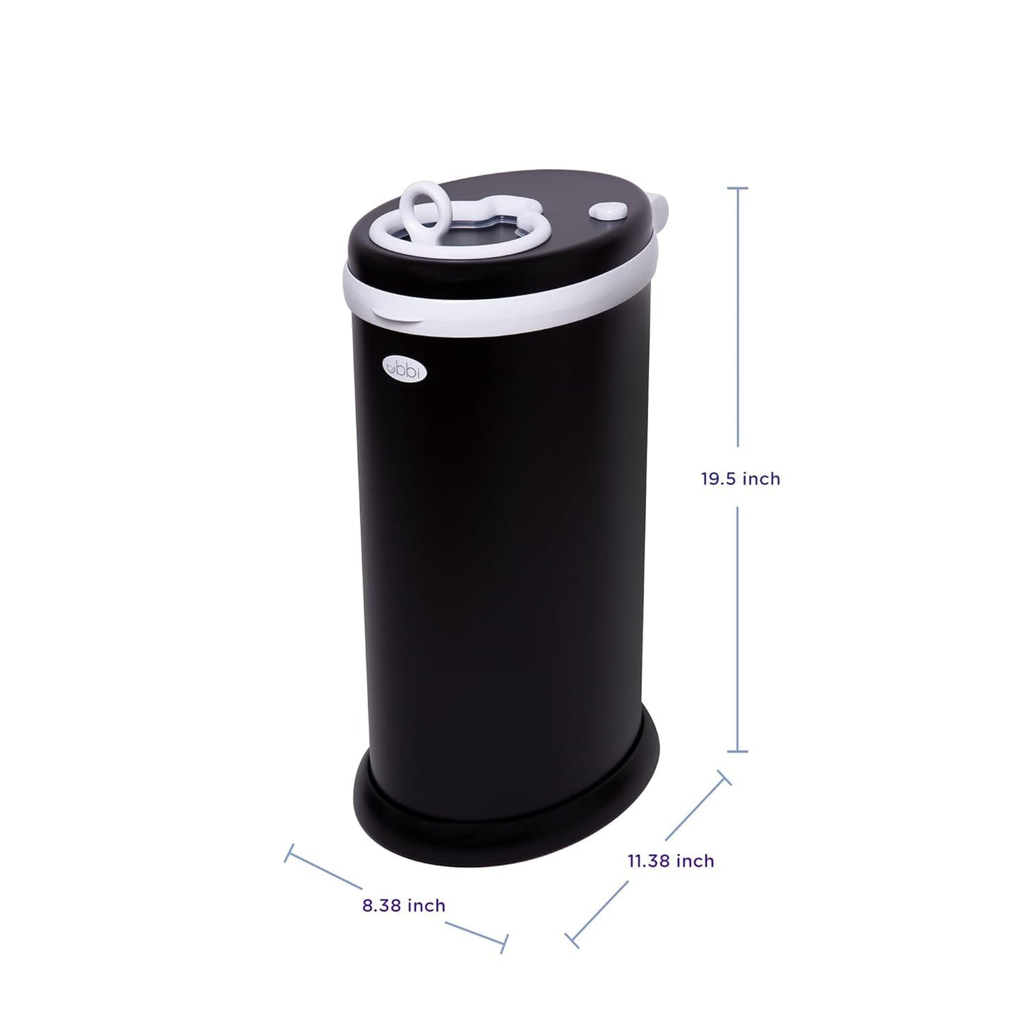 Ubbi Steel Diaper Pail, Odor Locking, No Special Bag Required, Award-Winning, Registry Must-Have, White