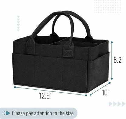 Mr. Pen Baby Diaper Caddy - Black Car Diaper Organizer, Portable Baby Caddy for Nursery & Changing Table