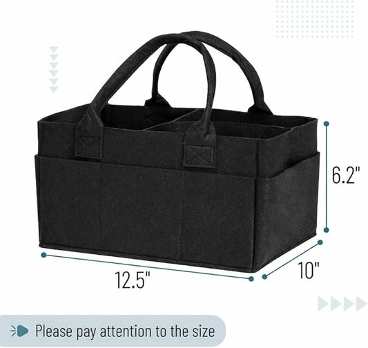 Mr. Pen Baby Diaper Caddy - Black Car Diaper Organizer, Portable Baby Caddy for Nursery & Changing Table