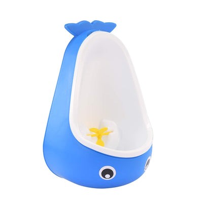 Whale Potty Training Urinal for Boys with Funny Aiming Target , Toddler Boy Toilet Pee Trainer - Gray
