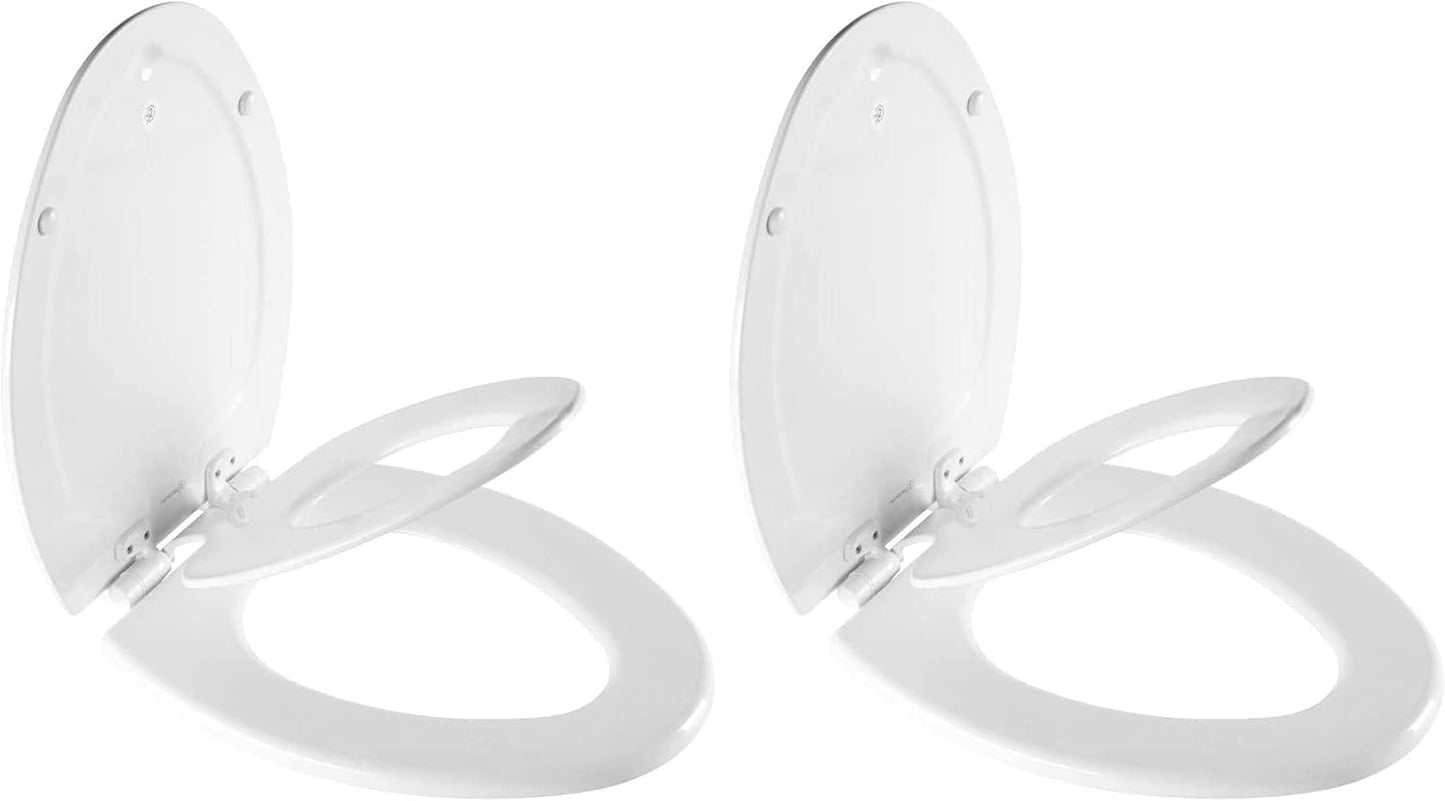 Mayfair NextStep Slow-Close Toilet Seat with Built-In Toddler Potty Training Seat, Removable, White, Round