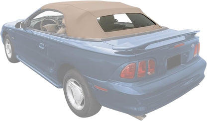 Sierra Auto Tops & Seats Convertible Top for 1994-2004 Ford Mustang - White, Sailcloth Vinyl - Convertible Top Replacement with Heated Glass Window - Mustang Convertible Top, Complete Soft Top
