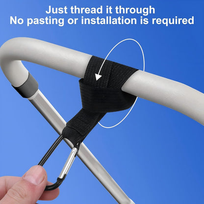 4 Pack Stroller Hooks, Universal Clips for Baby Strollers