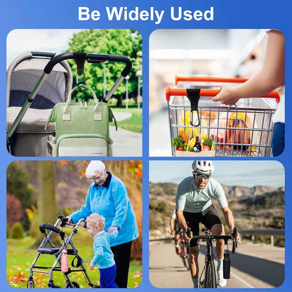 4 Pack Stroller Hooks, Universal Clips for Baby Strollers