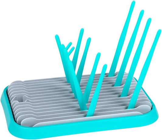 Baby Bottles Drying Rack, Folding Drainer for Feeding Bottles Accessories Dryer Holder(Green)