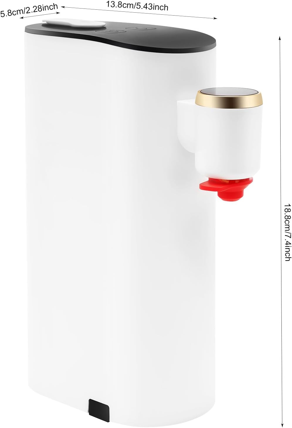 Instant Hot Water Dispenser Bottle Warmer Formula Dispenser Mineral/Bottled Water Dispenser Mini Water Dispenser 5 Temperatures Choices 1500W Portable Water Warmer for Travel, Hotel