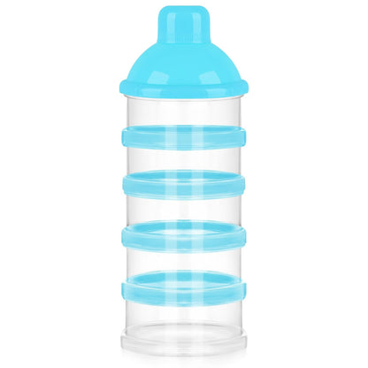 Accmor Formula Dispenser On The Go, 5 Compartments Stackable Formula Container for Travel, Baby Milk Powder Kids Snack Container, BPA Free