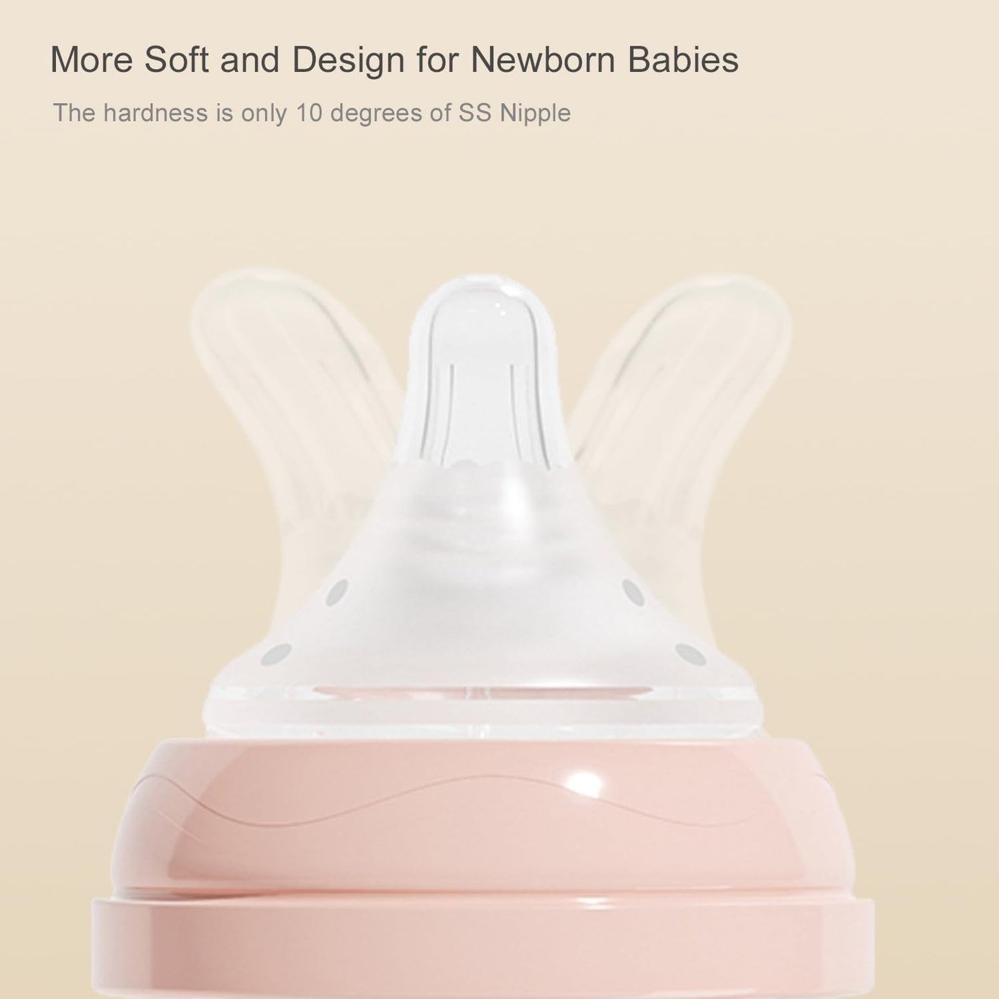 Gulicola Natural PP Baby Breastfeeding Bottles, Medium Flow Nipples (M), 3 Months +, White, 8 oz - 2pks