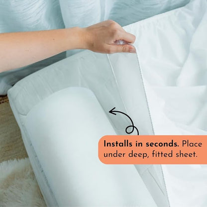 Toddler Bed Bumper Guard – Soft Foam Safety Bed Rail for Toddlers with Non-Slip Cover – Child Sleep Barrier for Twin, Full, Queen & King Mattress – Washable Kids Protection for Home or RV (2 Pack)
