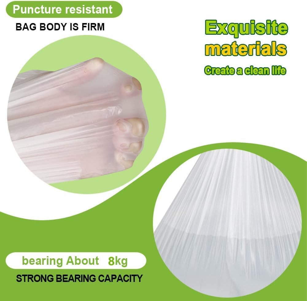 Handle Trash Bags 4 Gallon 100 Counts Small Garbage Bags for Office,Kitchen,Bedroom Waste Bin, Rubbish,Trash Can Liner