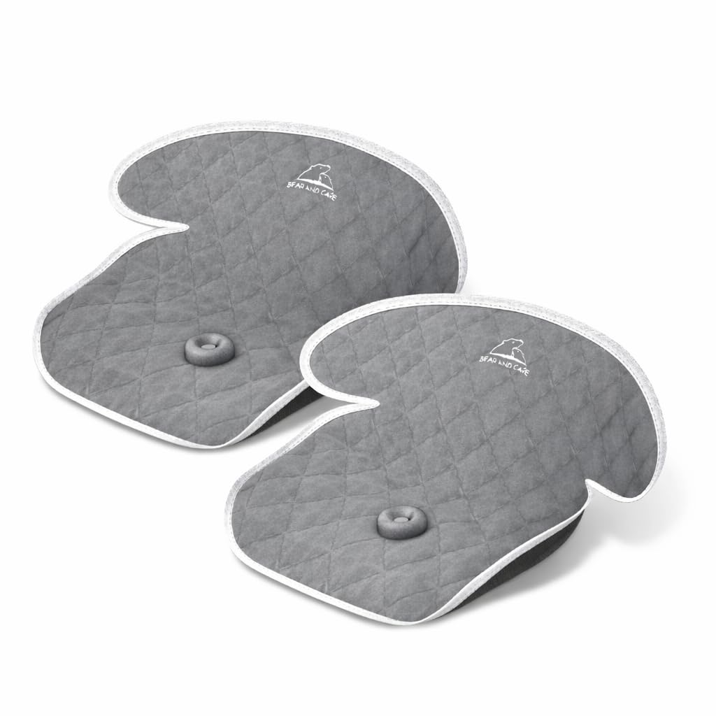 Bear and Care - Piddle Pads - Strollers, Bouncers & Car Seat Pad, Waterproof & Machine-Washable Cover on Car Potty for Toddler Toilet Training (Black, Pack of 2)