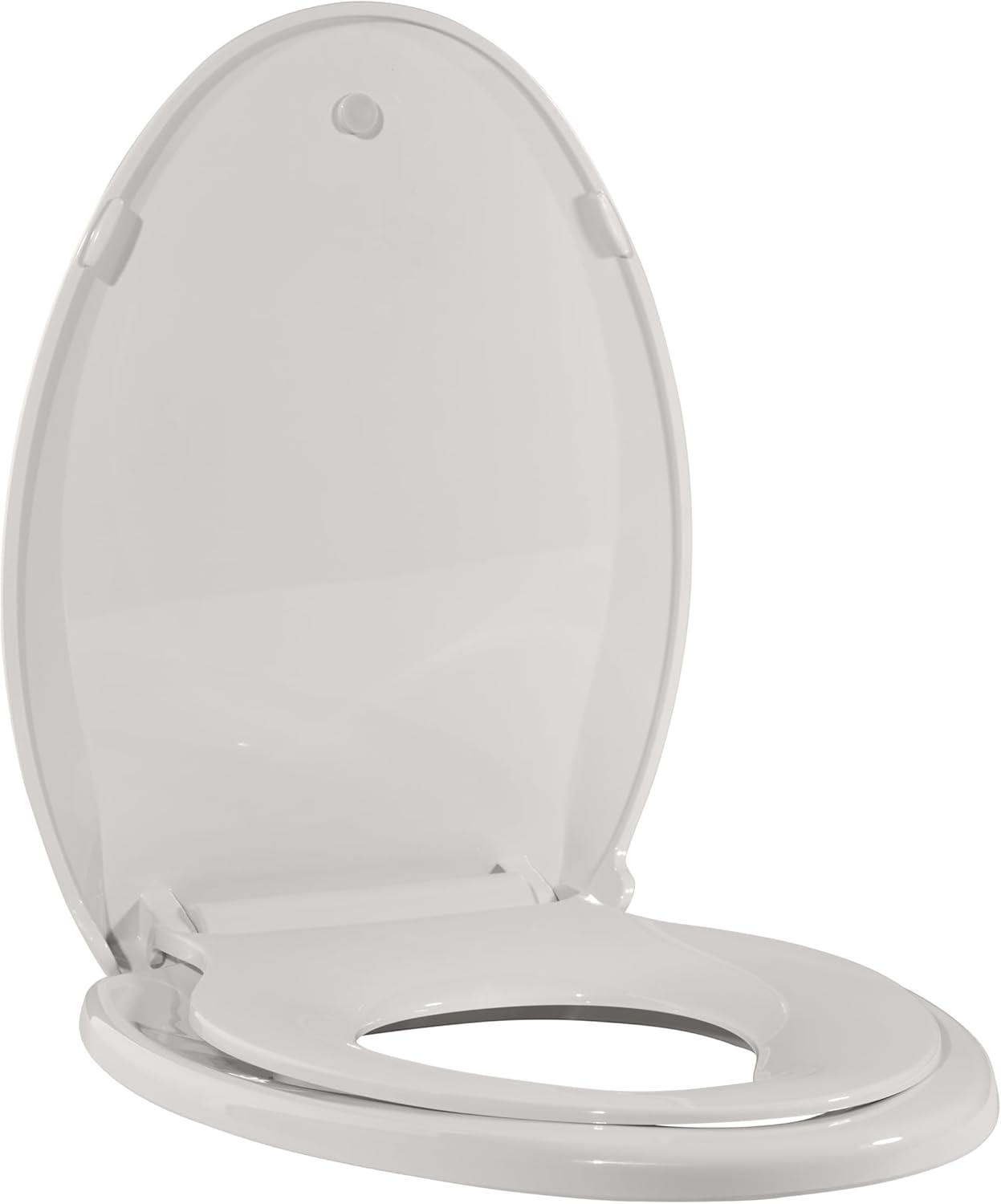 Toilet Seat, Elongated Toilet Seat with Toddler Seat Built in, Potty Training Toilet Seat Elongated Fits Both Adult and Child, with Slow Close and Magnets- Elongated