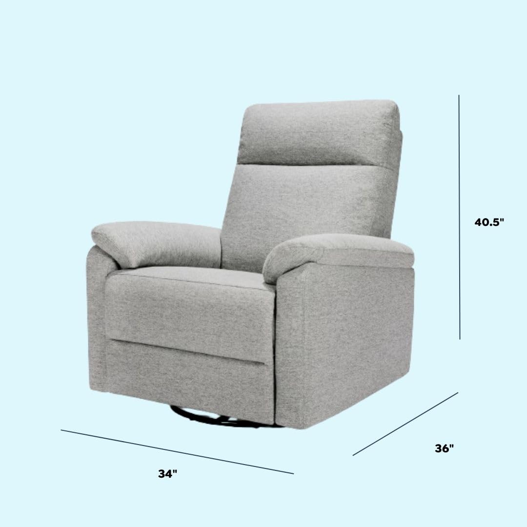 Davinci Suzy Glider Recliner Nursery Chair - Glider Rocking Chair for Nursery and Living Room - GREENGUARD Gold, FSC & Certi-PUR US Certified - 360° Swivel Rocker Recliner Chair (Cozy Cream Boucle)