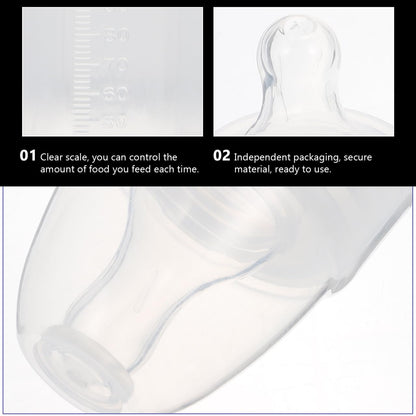 DOITOOL 15 Pcs Disposable Baby Bottles 100ml Plastic Newborn Milk Bottles with Scale Classic Clear Neck for Baby Shower Game Travel Nursing