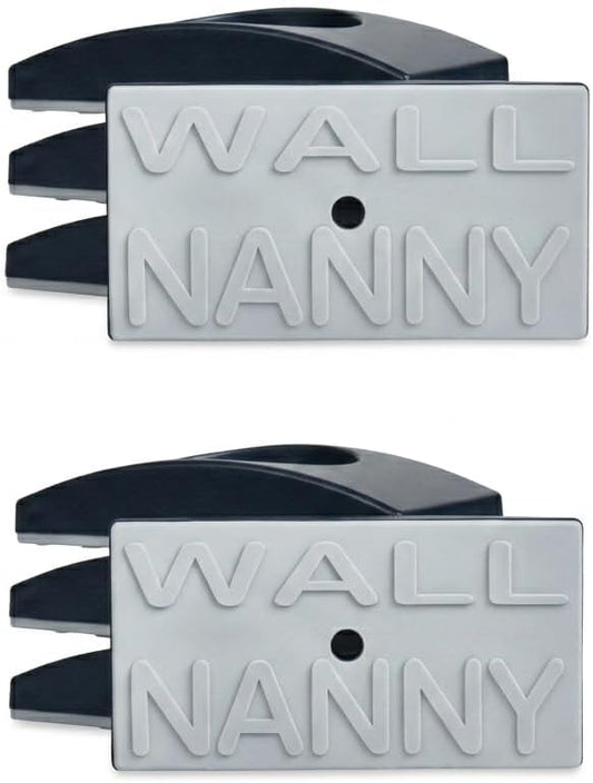 Wall Nanny 2-Pack - Works with 2 Gates - Baby Gate Wall Protector (Made in USA) Protects Walls and Doorways from Pet Gates - for Pressure Mounted Indoor Safety Baby Gates - Black