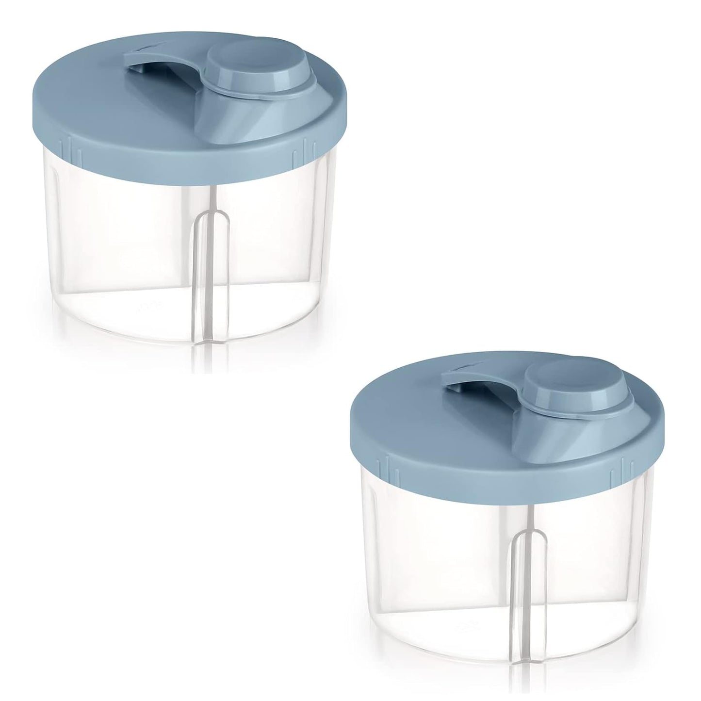 Accmor Baby Formula Dispenser On The Go, Non-Spill Rotating Four-Compartment Formula Container to Go, Milk Powder Kids Snack Container for Infant Toddler Travel Outdoor, Blue