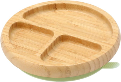 Bamboo Suction Plates for Babies and Bamboo Plates For Kids Baby Feeding and Weaning (Pink)