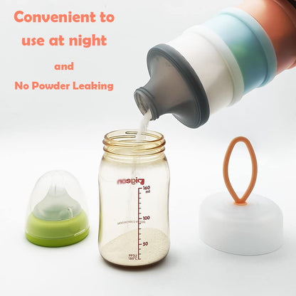 Baby Formula Dispenser, Formula Container, BPA Free, 4 Layers, Baby Feeding Travel Storage Container, Portable Milk Powder Dispenser Container, Non-Spill Stackable Baby Snack Storage Container