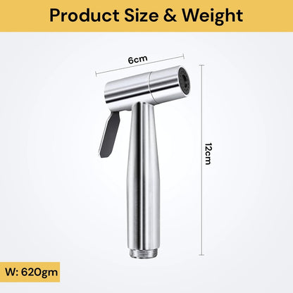 Handheld Bidet Sprayer for Toilet Bathroom Premium Stainless Steel - Adjustable Water Pressure Control Baby Cloth Diaper Sprayer with Superior Complete Bidet Spray Hose Kit