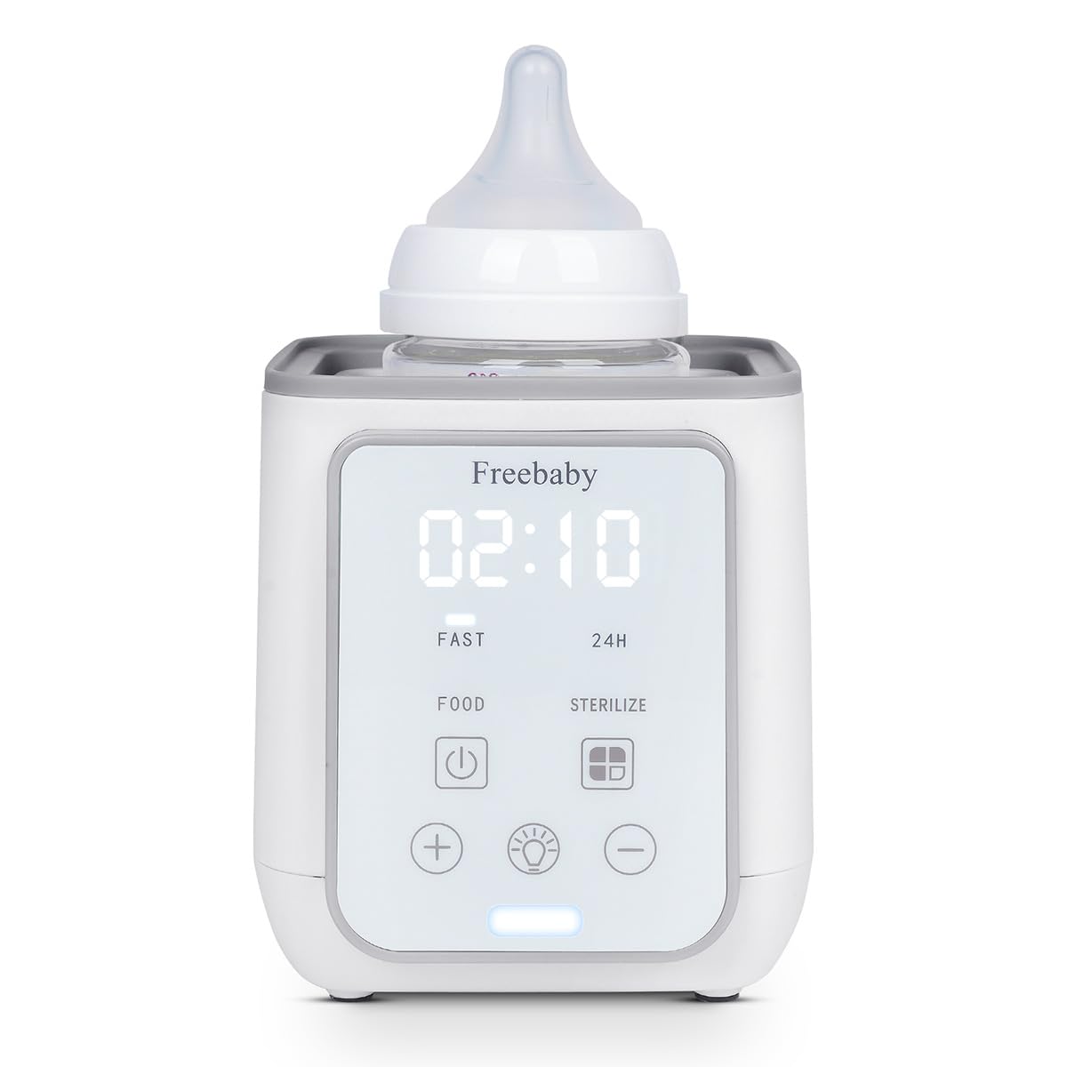 Freebaby Bottle Warmer,Fast Baby Bottle Warmer for Breast Milk & Formula, Accurate Temperature Control,Milk Warmer for All Bottles, Easy to use,24H Keep, Thawing, Sterilizing & Food Heating（Gray）