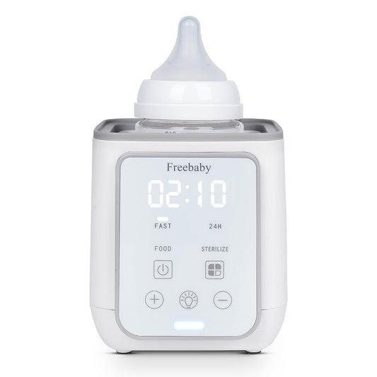 Freebaby Bottle Warmer,Fast Baby Bottle Warmer for Breast Milk & Formula, Accurate Temperature Control,Milk Warmer for All Bottles, Easy to use,24H Keep, Thawing, Sterilizing & Food Heating（Gray）