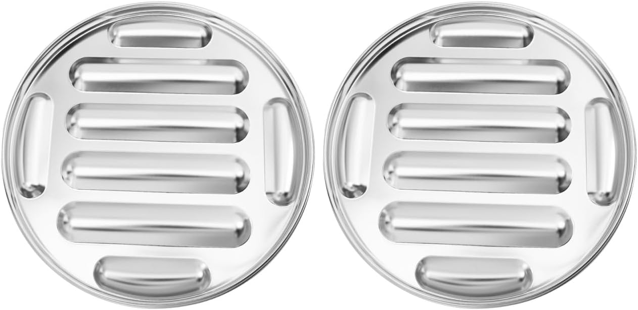 Hemobllo 8-Cavity Stainless Steel Hot Dog Mold 304 Food-Grade Non-Stick Bake & Steam Tray 10.2In for Family Breakfast, Party Snacks, Homemade Sausages