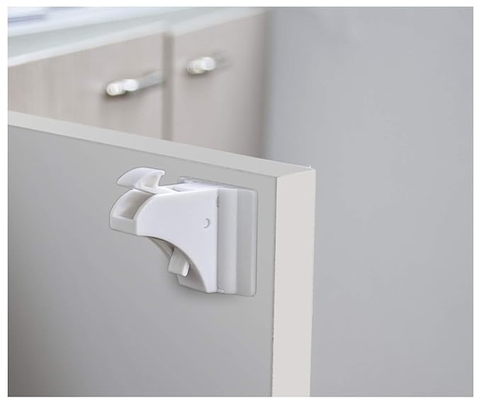 Child Safety Magnetic Cabinet Locks(20 Locks + 3 Keys), Baby Proof, No Tools Or Screws Needed - Norjews