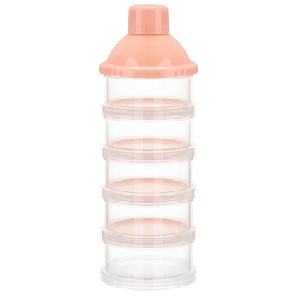 Accmor Formula Dispenser On The Go, 5 Compartments Stackable Formula Container for Travel, Baby Milk Powder Kids Snack Container, BPA Free