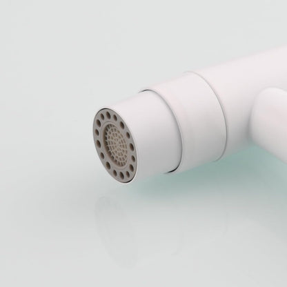 Tecmolog Dual Mode Bidet Sprayer Head Stainless Steel Cloth Diaper Shattaf Hygiene Toilet Replacement, White, WS024AW