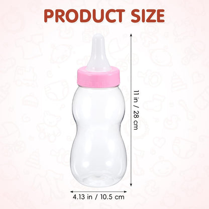 IMIKEYA 11-Inch Baby Bottle Piggy Bank - Giant Fillable Candy Jar & Savings Bank for Baby Shower, Nursery Decor, Birthday & Christening Decor Pink